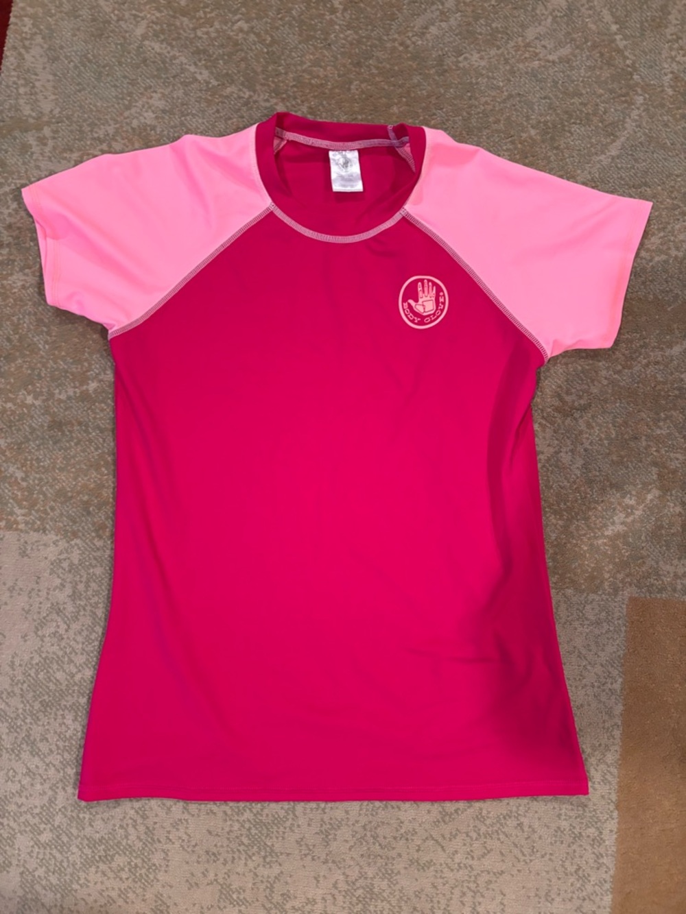 Body Glove Pink Gradient Athletic Rash Guard Top Womens Large